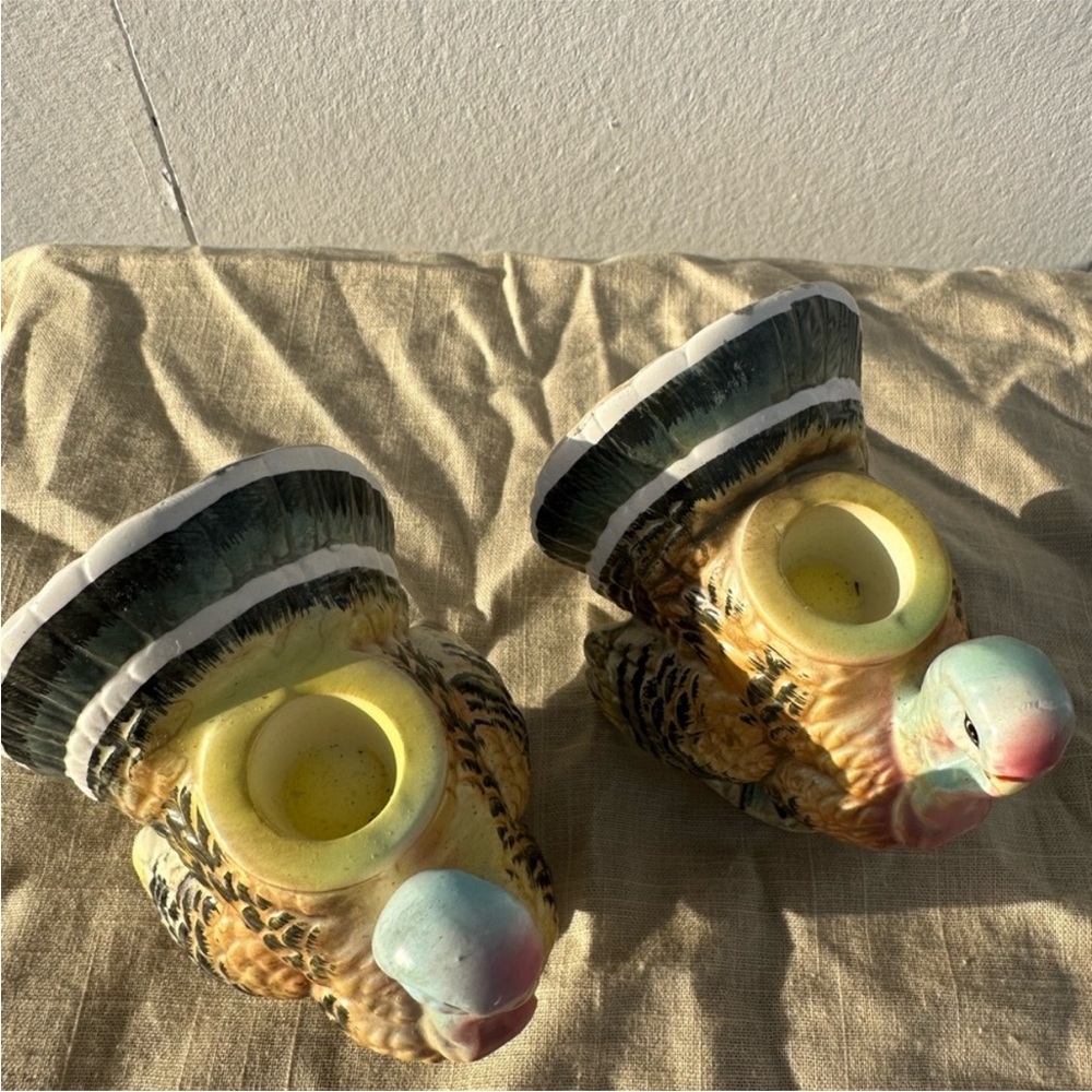 Vintage Napcoware turkey candle holders - Picture 5 of 5
